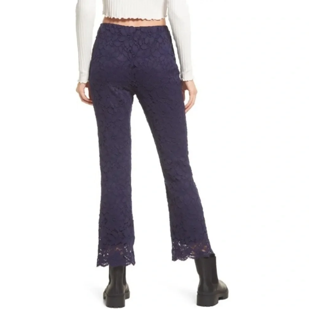 Wild Laces Pull-On Crop Flare Pants FREE PEOPLE